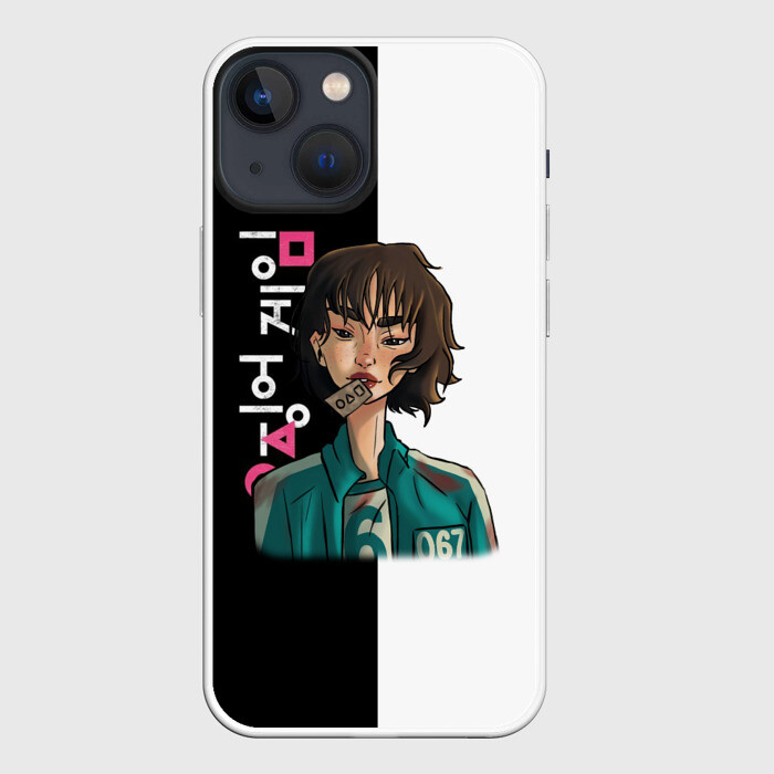 Чехол для iPhone 13 mini ИГРА В КАЛЬМАРА НОМЕР 067 | SQUID GAME фото